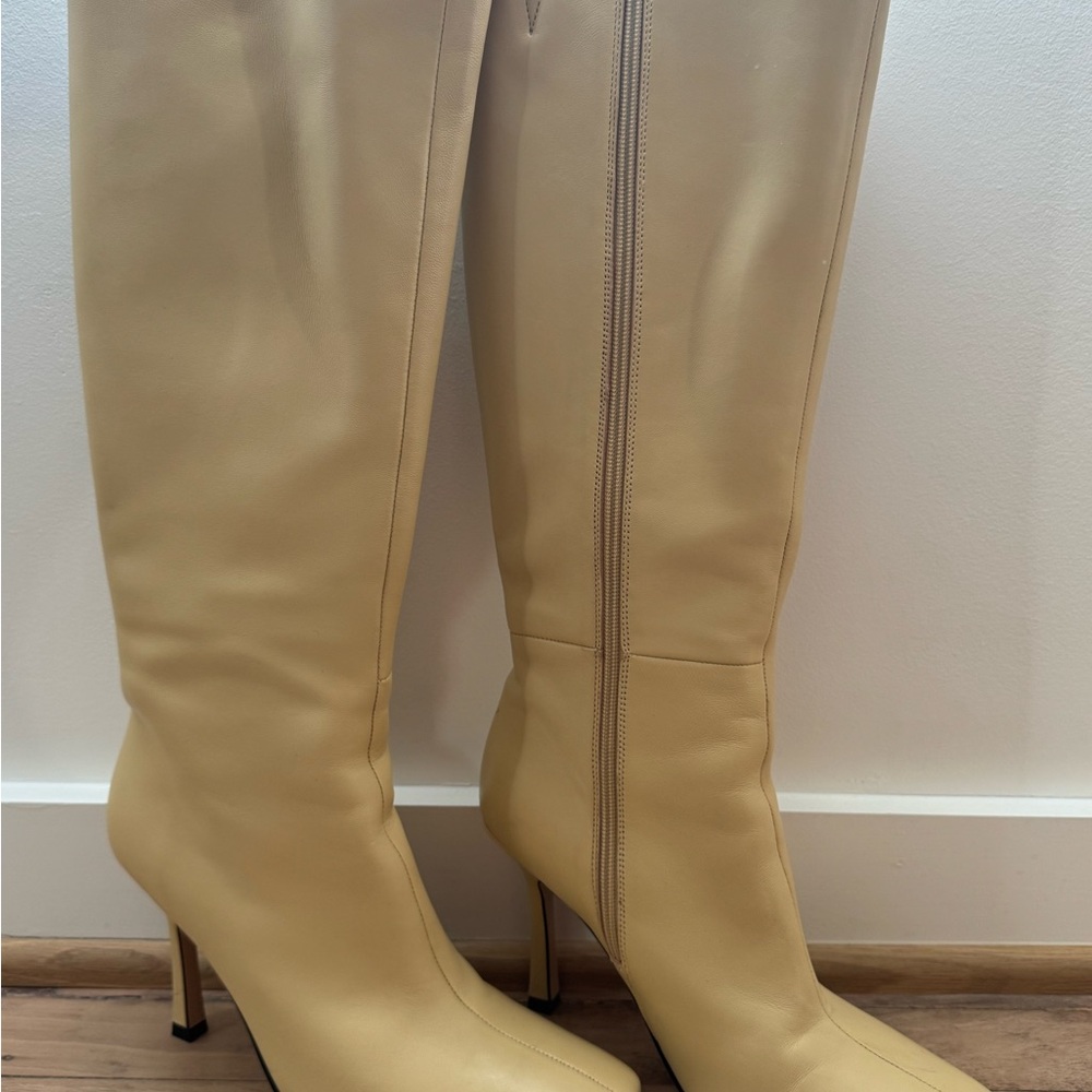 Tony Bianco Cream Havana Heeled Boots - Picture 2 of 10